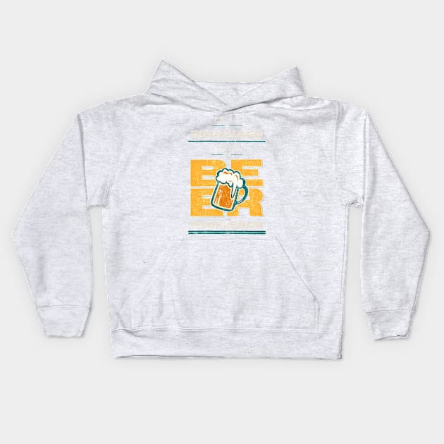 Beer professor Kids Hoodie by Tee Architect